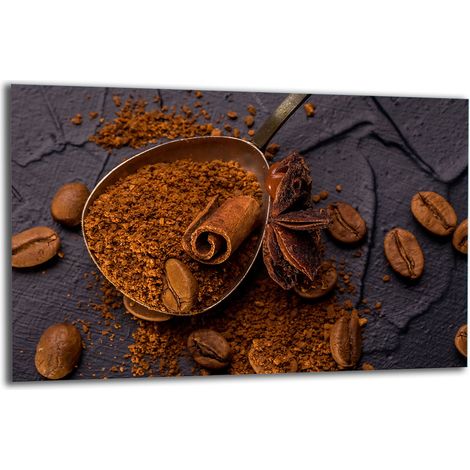 PLAQUE DE PROTECTION EN VERRE POUR CUISINIÈRE 80x52 CAFÉ (1/5)
