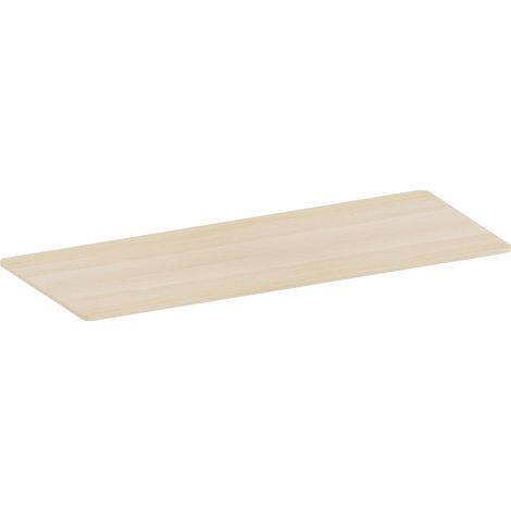 Plateau de bureau bords arrondis 180x75cm, bois naturel
