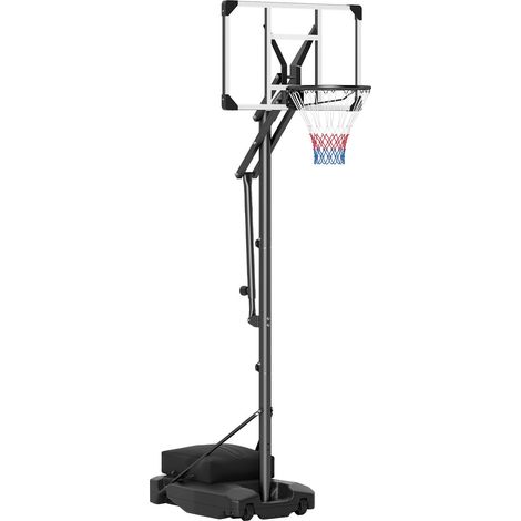 Adjustable Basketball Hoop with Shatterproof Backboard & Wheels (1/4)