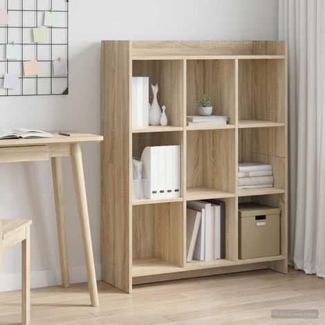 vidaXL Estantería Roble Sonoma 87,5 x 30 x 111 cm Madera de ingeniería (1/5)