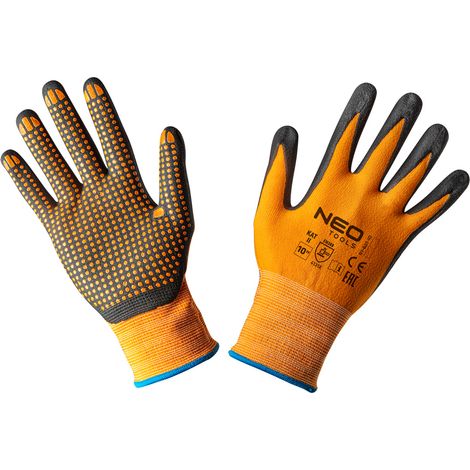 Gants de travail en nylon avec picots en nitrile, 4131X, taille 10 (1/5)