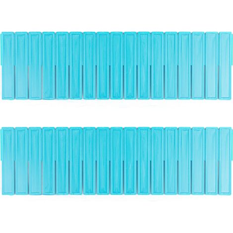 290037 Pack 2 divisores de plástico organizador modular para cajones 130x435mm  Color: Azul