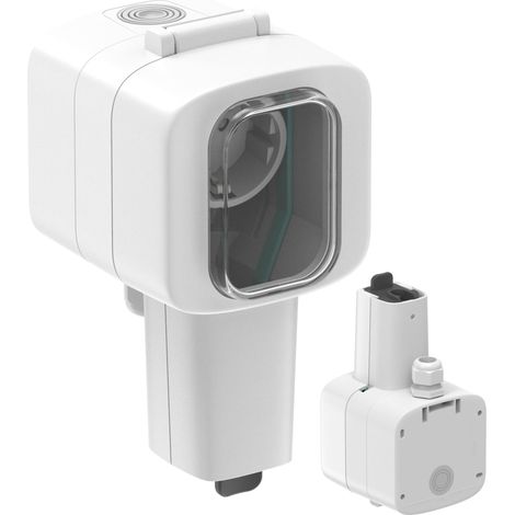 Prise étanche Oblò murale extérieure Schuko renforcée pour EV, prise de recharge pour véhicules électriques, multiprise outdoor IP56, Blanc (1/5)