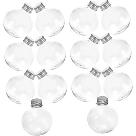 Lot de 25 Bouteilles Ampoule Rondes 150 ML en Plastique Transparent avec Bouchon Bouteilles Décoratives Artisanales pour Mariage et Fêtes à Message Polyvalentes Couleur Aléatoire (1/5)
