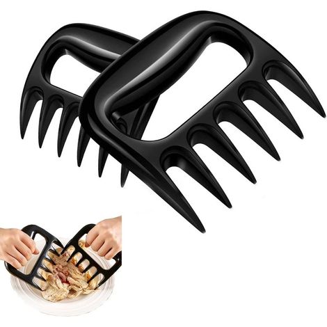 lot de 2 de viande griffes, viande Fourchettes, ours empreintes pour pulled pork, barbecue, Les griffes originales de déchiqueteur d'ours, chair parfaitement déchiquetée (1/5)