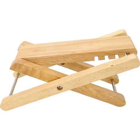 Gitarren-Fußhocker, 4-fach höhenverstellbar, faltbar, tragbar, aus Bambus, für Gitarrenübungen (1/5)