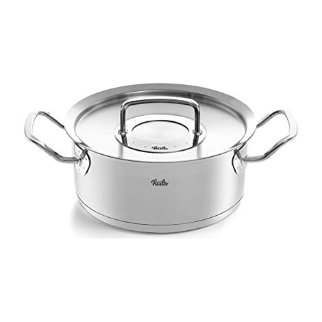Fissler 084-138-20-000-0 Pentolone 2,6 L Acciaio inox Adatto per Gas Alogena Induzione Diametro 20 cm colore Acciaio inox (1/4)