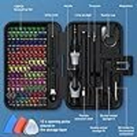 132 en 1 Tournevis de Precision,Portable Kit, Magnétique Outils de Réparation Pour Réparer Smartphone,Ordinateur,Tablette,Lunettes,Montre,Petits Appareils Ménagers (1/4)