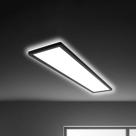 [NEUWERTIG] B-Ware Briloner Tava Led Deckenleuchte Lampe Schwarz Kunststoff 98 Cm Backlight 400873
