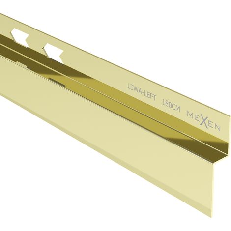 Mexen Line-B Wandabschussleiste 180 cm links, gold - 185002180L (1/5)