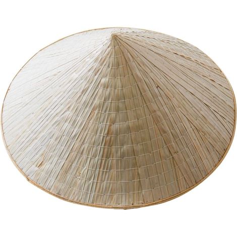Abat-jour chapeau en palmier, diam. 40 x H. 19 cm (lot de 5)