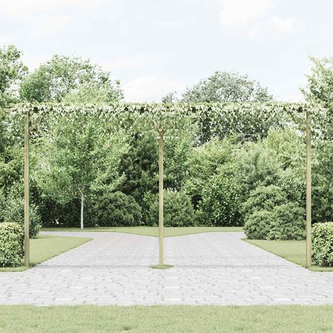 Gartenpergola 410x40x203 cm Holz (1/5)