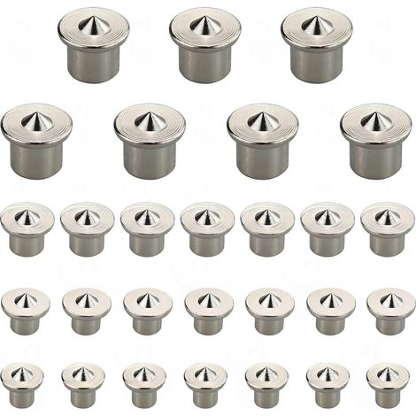 28 Stück Zentrierspitzen für Holzdübel, 6 mm, 8 mm, 10 mm, 12 mm, Dübelmarkierungs-Set, Dübelmarkierungen, Zentrierspitze, Holzdübel, Dübel für Schränke, Tische und mehr (1/5)