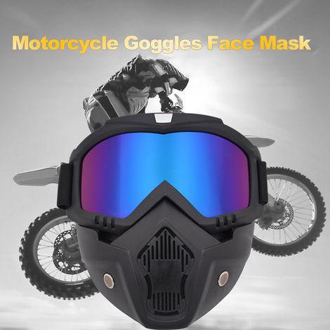Masque modulaire lunettes détachables casque de course de moto écran facial de protection (1/5)