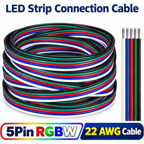 Cavo per Strisce LED RGBW 5 Pin 22 AWG 0,34 mm²  3 Metri (1/5)