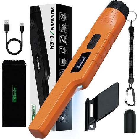 Detecteur de Metaux Pinpointer, Rechargeable Détecteur de Métaux IP68 Étanche, 360 Portable Detecteur Metaux avec Fonction Anti-Interférence en 1 Clic, 9 Sensibilités et 3 Son/Vibre Modes (1/5)
