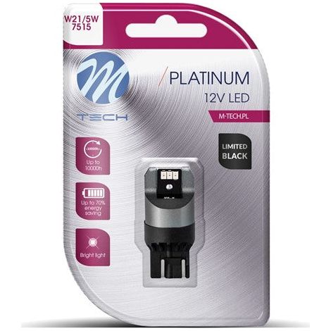Ampoule Led X 1 - T20 W21-5W. 12-24V. 6X3020Smd. Canbus. Rouge -Lb845R-01B Platinum Black Limited- (1/2)