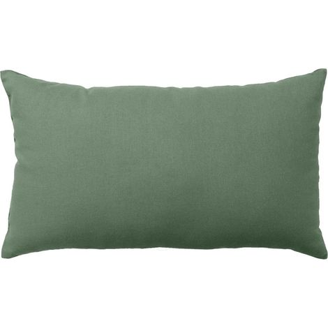 Coussin Déco Uni "Panama" 30x50cm Vert Argile (1/2)