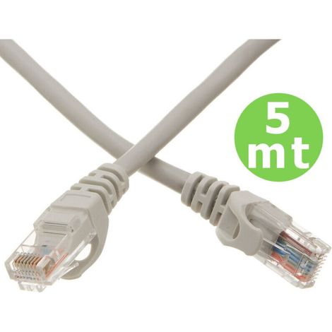 Cavo Di Rete Lan Ethernet Rj45 5 Metri Categoria 5 Prolunga 5mt Utp