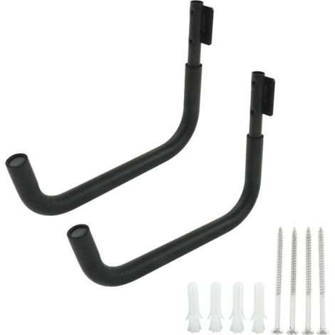2 soportes de pared para kayak, gancho de acero, capacidad de 45 kg, espuma protectora, para garaje/jardín (1/5)