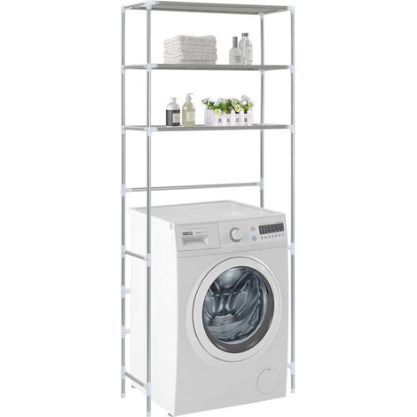 FIMEI Support de rangement à 3 niveaux Argenté 69x28x169 cm (1/5)