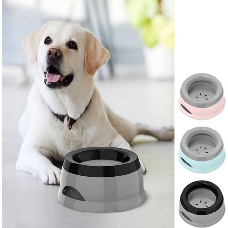 Auslaufsicherer, langsam trinkender Hundenapf mit Schwimmplatte – Für Katzen und kleine Hunde – Ideal für Auto, Zuhause und Wohnmobil – 750 ml – Grau (1/3)