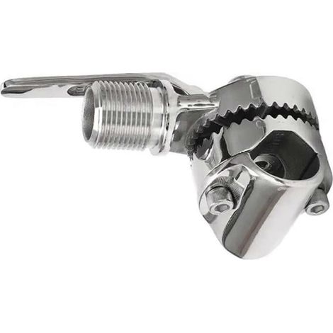 Support de fixation d'antenne pour rail de bateau avec base filetée, visserie en acier inoxydable pour tube rond de 25 mm, installation marine, remplacement multicolore (1/5)