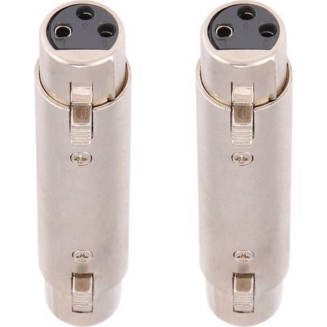 2 adaptateurs audio XLR femelle-femelle à 3 broches pour microphone (1/5)