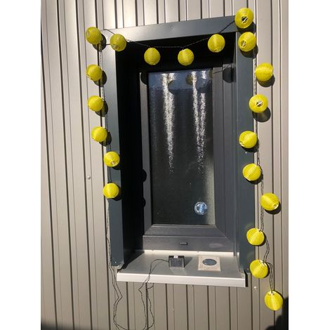 technik@all LED Solar-Lichterkette mit 20 gelben Lampions (1/4)