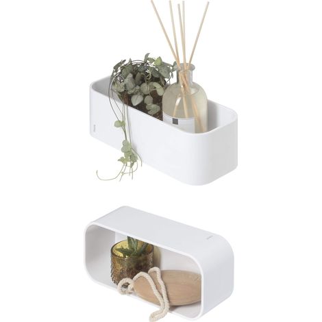 Tiger 2-Store Vaschetta da Parete/Cestello Doccia, Bianco, 25x11x8cm (1/4)