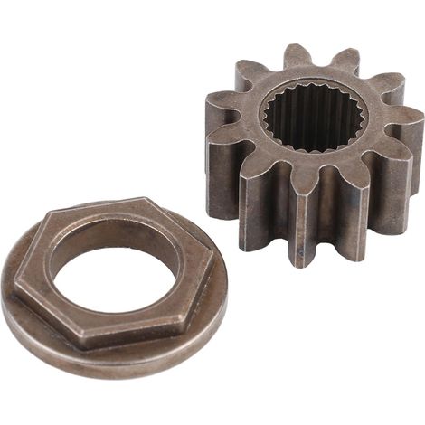 Pignon de direction à 11 dents de rechange en métal pour tondeuse à gazon modèles LT1045 LT1042 avec kit de bague Matériau résistant à la rouille pour tracteur Yard Man Tractor Fix (1/5)
