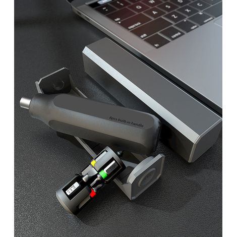 Kit Tournevis Électrique 8 en 1 avec Boîtier Aluminium, Outils Multifonctions Démontage Vis Spéciales, Visseuse de Précision pour Réparation Téléphone et Ordinateur (1/2)