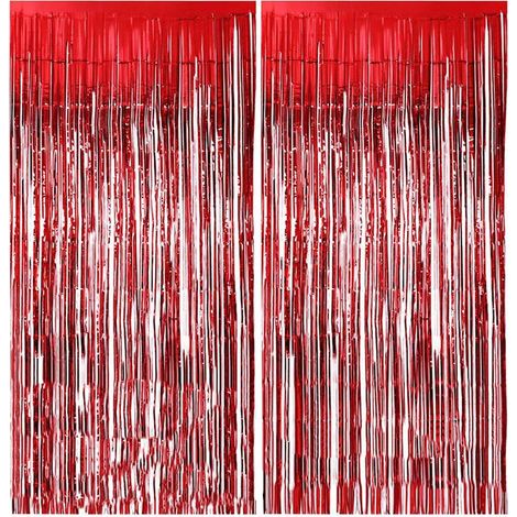 Rideaux à paillettes, lot de 5, rideaux métallisés à paillettes, décoration pour fêtes, mariages, anniversaires, Noël, photobooth, porte, 1 m x 2,5 m (1/4)