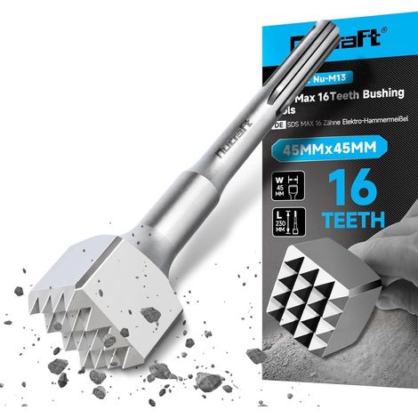 Hammermeißel SDS MAX 45 x 230 mm Rundschaft 16 Zähne für Beton (1/5)