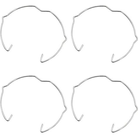 36 pezzi Anelli di fissaggio per lampada GU10 MR16 Faretto 50MM Argento Corno Forma Lampada Fermo Molla Clip Portalampada per Luce LED o Faretto da Incasso