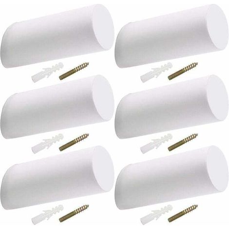 Crochet en Bois, Patère Bois, Crochets Muraux en Bois Patère Porte Manteau Crochet Mural Blanc pour Suspendre Les Manteaux, Chapeaux, Vestes, Sacs( 6 pcs Blanc) (1/4)