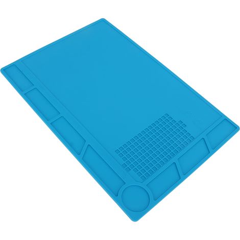 Tapis de soudure antidérapant résistant à la corrosion isolant thermique bleu en silicone pour télép (1/5)