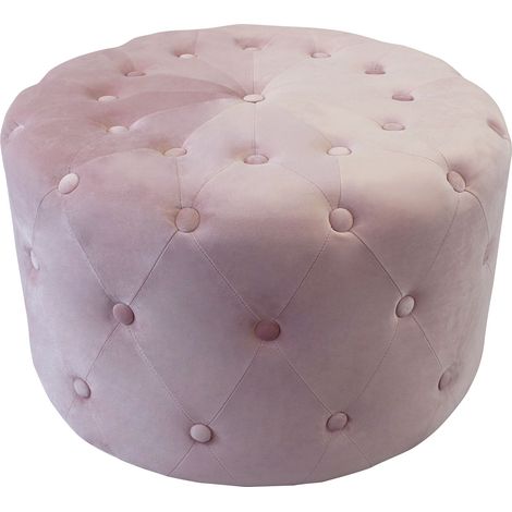 AURA - pouf rotondo in velluto (1/2)
