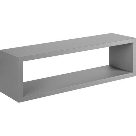 Mensola da Parete 60x18x15,5 cm in Fibra di Legno Regolo Grigio Sasso (1/4)