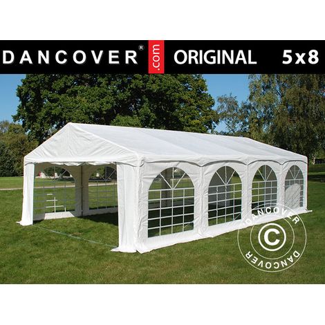 Marquee Original 5x8 m PVC 900, "Arched", White - Dancover