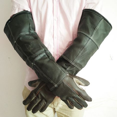 Filiyano-Gants anti-morsures pour chats et chiens, gants en cuir résistants aux morsures et aux griffures, gants de jardinage pour la protection de la (1/4)