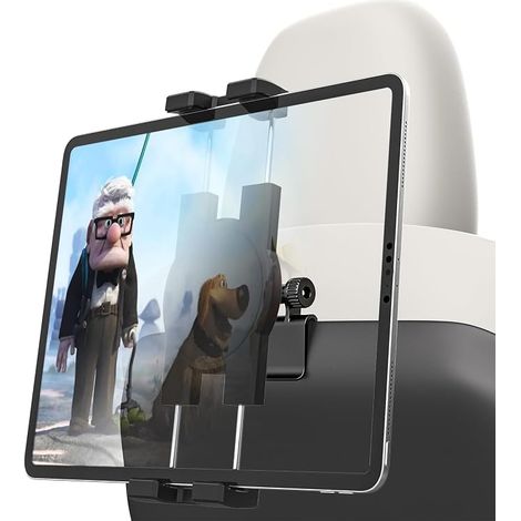 Soporte para tablet en el reposacabezas de Tesla para niños - Rotación de 360°  Soporte para tablet en el asiento trasero de Tesla para Model 3 y Model Y, para iPad Pro, Air, Mini, Galaxy, Switch, tel (1/5)