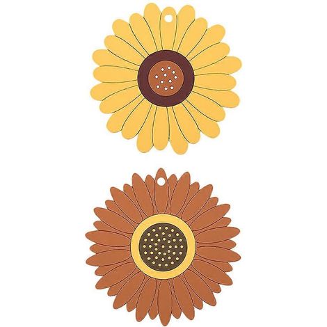 Lot de 2 sets de table en forme de tournesol, dessous de verre imperméables (1/5)