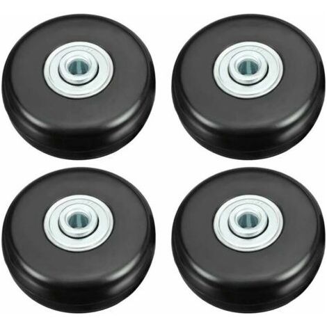 ALLIANDISRoulette Valise, Bagage Valise Réparation Roulette Charge Lourd 50mm Muette Caoutchouc Universelle Pivotante Roue Rechange Transport Remplace Roulette 4PCS pour Valise/Bagage/Sac à Dos/Voyage (1/4)