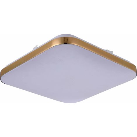 Plafoniera LED quadrata 38cm 24W 4000K oro Light Prestige (1/5)