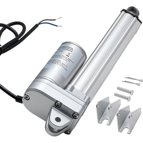 Actionneur Linéaire 12 V, Actionneur à Mouvement Linéaire Course 152,4 mm, Étanchéité IP65, 3000 N, 5 mm/s, avec Support de Montage, pour Ouvre-portes, Trackers Solaires, Machines Industrielles (1/5)