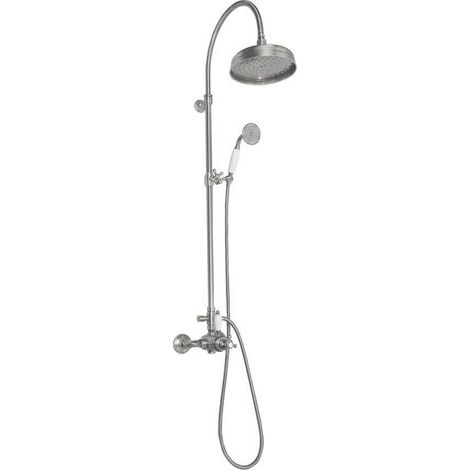 Ensemble de douche ANTEA avec mitigeur thermostatique, nickel brossé