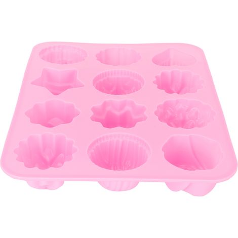 Moule en Silicone 12 Cases pour Chocolat, Gâteau, Pudding - Accessoire de Cuisine DIY (1/5)