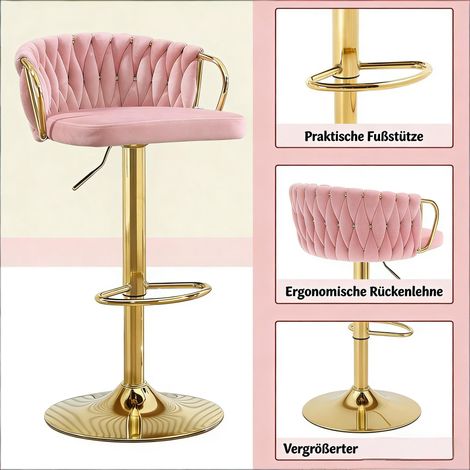 Tabouret de bar avec coussin moelleux, chaise de cuisine café confortable, siège unique