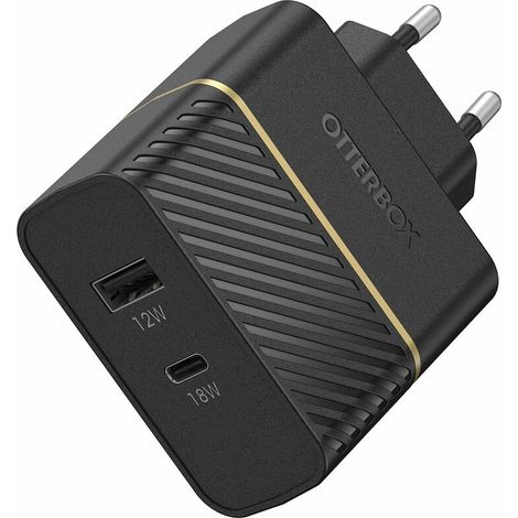 Chargeur mural Otterbox 30 W USB-C, 18 W USB-A, 12 W, noir (1/3)